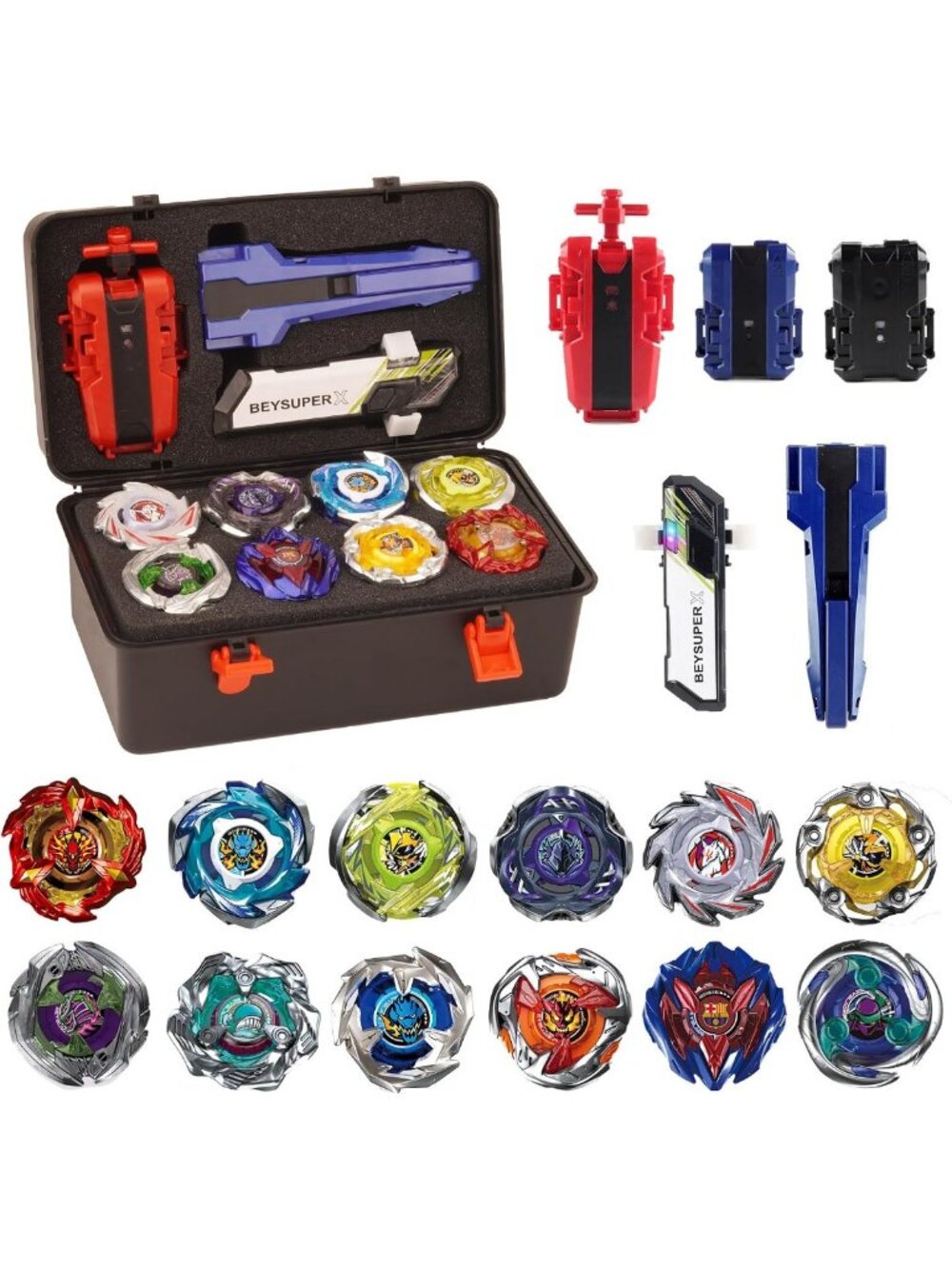 Burst Gyro Toy Set - 12 Spinning Tops & 2 Launchers for Kids, Battle Game Fun!